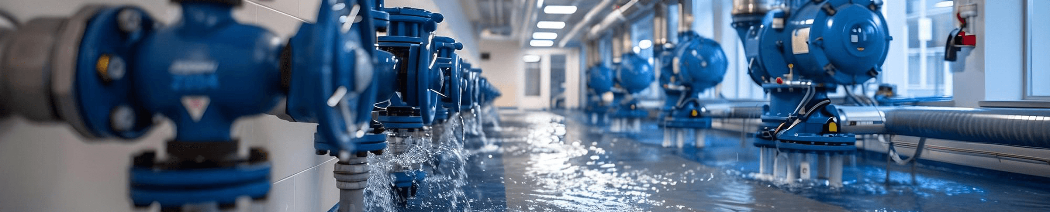 Planta industrial con sistemas de bombeo